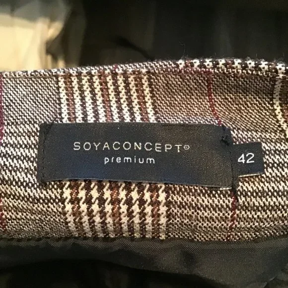 SOYA Concepts Brown Plaid Skirt - Picture 5 of 9